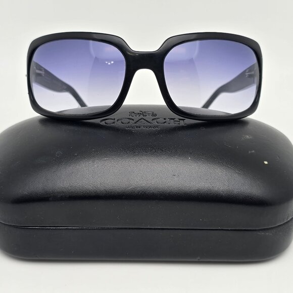 Coach Samantha S425 Black Frame Blue Gradient Lens Sunglasses w/ Case 63-18-110 - Picture 1 of 15